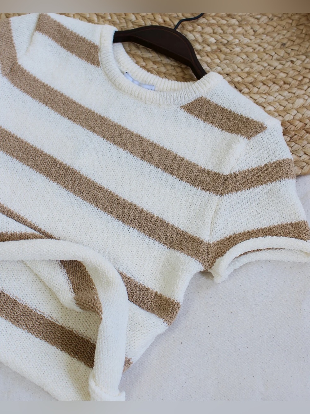 Striped knit t-shirt